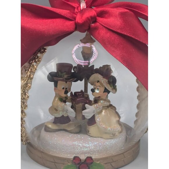 Victorian Mickey & Minnie Christmas Ornament - Picture 4 of 10